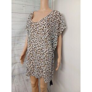 Palisades Beach Club Animal Print Women's Sz S XS Coverup Swimwear